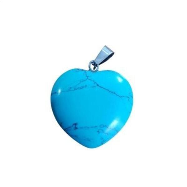 Pendant Heart BLUE HOWLITE