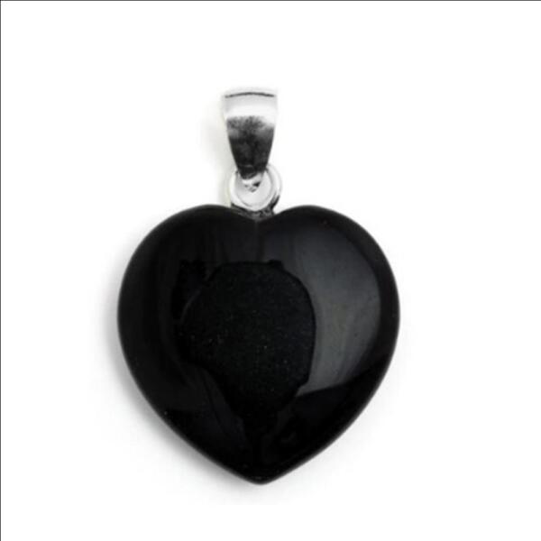 Pendant Heart BLACK OBSIDIAN